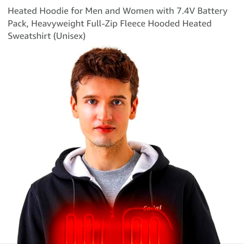 Heated Hoodie with Battery Pack